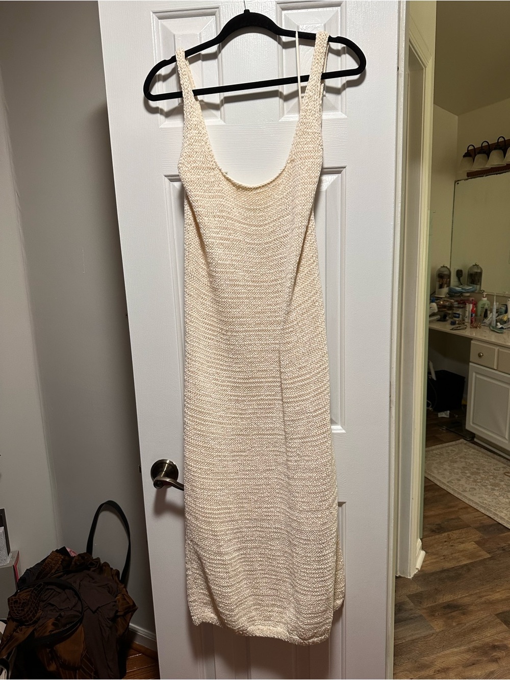 Vince Cream Knit Midi Dress